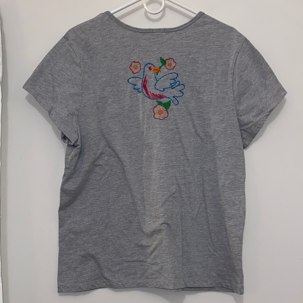 Embroidered Bird XXL Top